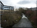 River Hipper reaches central Chesterfield