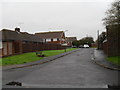 Looking from Holmes Lane into Sutherland Close