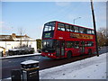 307 Bus at Bus stop, Bramley Road, London N14