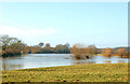 Looking west along the flooded River Leam, Marton