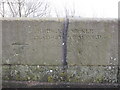 SJ4471 : Trafford Bridge parapet and parish boundary, A56, Warrington Road by John S Turner