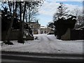 A snowy entrance at the Conservative Club in Emsworth Road