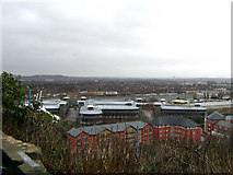 SK5639 : View from the Castle terrace by Peter Langsdale