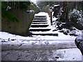 Footpath crosses drive in Haslemere