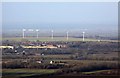 Watchfield Military Academy and wind farm from White Horse Hill