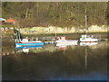 Boats at moorings on the River Wear