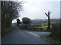 Henryd Road with lane to Hendre Road on right.