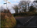 Lane junction near Little Barton Farm