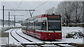 Tram Arrives at Gravel Hill