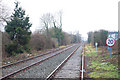 Former Rugby-Leamington railway looking east from level crossing