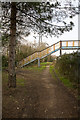 Path between railway lines and Mountbatten Way