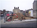 Digging foundations on Skinner Street