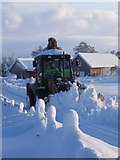 NJ0330 : Some tractor action in the snow at Ballieward by Duncan Cain