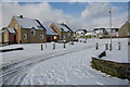 Setters Hill Estate, Baltasound, in the snow