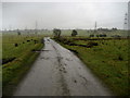 Track leading to Leeds and Liverpool Canal