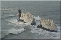 SZ2884 : The Needles Lighthouse by Peter Trimming