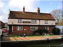 SP8834 : The Red Lion Pub, Fenny Stratford Lock by canalandriversidepubs co uk