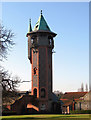 The Art Nouveau water tower at Kilverstone Hall