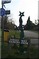 TQ4037 : National Cycleway symbol, Forest Way Country Park by N Chadwick