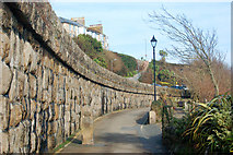 SW5240 : Railway retaining wall above Porthminster beach, St Ives by Andy F