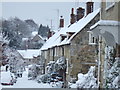 Looking down Hindon High Street from outside Baker