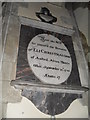 Memorial to a festive gent within St Mary, East Worldham