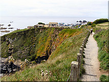 SW7011 : Cliff path at Polbream Cove by David Dixon