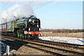 60163 approaching Claypole level crossing