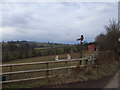 Stile and footpath sign