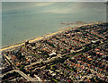 Aerial view of Southend seafront: Westcliff station and seafront