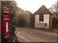 Woodsford: bus shelter and postbox