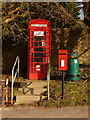 West Knighton: postbox № DT2 23 and phone