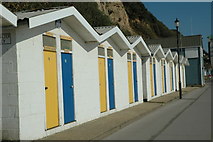 SZ5983 : Beach Huts, Sandown, Isle of Wight by Gordon James