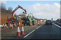 TR2539 : Roadworks on A20 Road by Oast House Archive