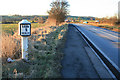 Milepost on the A523