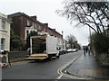 Removal van in Christchurch Road