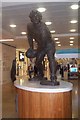 Statue of Gareth Edwards inside the newly opened St David