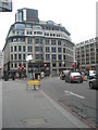 Diverted traffic sign in Eastcheap