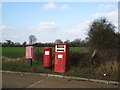 Post boxes by the fields