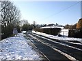 Snitterfield Lane as it enters Snitterfield