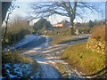 Lane junction at Lower Hergest