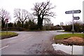 Looking south at the crossroads in Worminghall