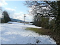 Snow-covered pasture near Kingstone Court 2