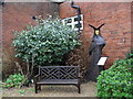 Seat in the museum garden at Worthing