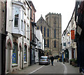 SE3171 : Ripon: Kirkgate and the west front of the cathedral by John Sutton