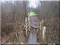 Footbridge and Stile on the Greensand Way near Stumble Lane