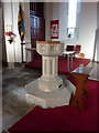 SD4885 : St John's Church, Levens, Font by Alexander P Kapp