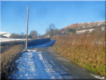 SO2454 : Lane junction near Llan-y-Felin by Trevor Rickard