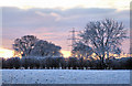 Late Afternoon Snow Scene Wilberfoss