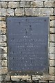 Plaque on the cairn